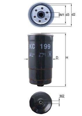 MAHLE ORIGINAL KC 199: Bränslefilter