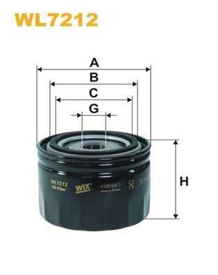 WIX FILTERS WL7212: Õlifilter koos ühe tagasijooksu sulgurklapiga