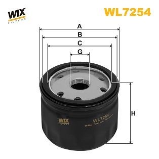 WIX FILTERS WL7254: Õlifilter koos ühe tagasijooksu sulgurklapiga