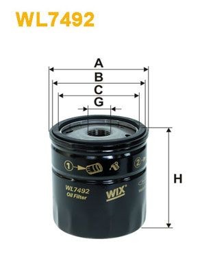 WIX FILTERS WL7492: Filtro olio