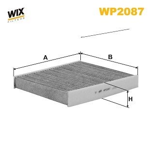 WIX FILTERS WP2087: Interieurfilter Carbon filter