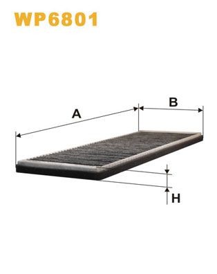 WIX FILTERS WP6801: Kupefilter Karbonfilter