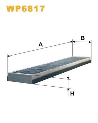 WIX FILTERS WP6817: Φίλτρο, αέρας εσωτερικού χώρου φίλτρο ενεργού άνθρακα