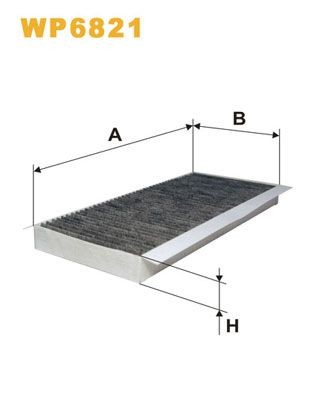 WIX FILTERS WP6821: Filter, salongiõhk Aktiivsöefilter