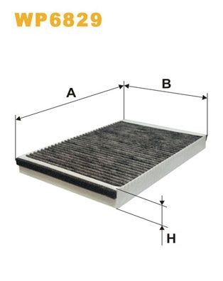 WIX FILTERS WP6829: Filtrs, Salona telpas gaiss Aktivētās ogles filtrs
