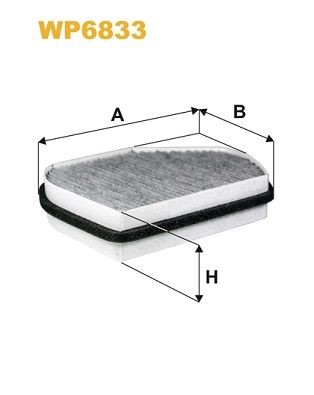 WIX FILTERS WP6833: Filter, salongiõhk Aktiivsöefilter