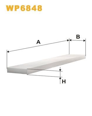 WIX FILTERS WP6848: Φίλτρο, αέρας εσωτερικού χώρου Φίλτρο σωματιδίων