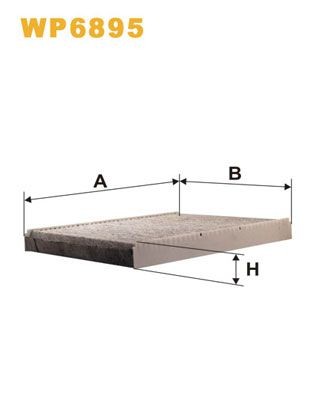 WIX FILTERS WP6895: Filtru, aer habitaclu Filtru carbon activ