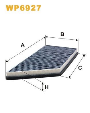 WIX FILTERS WP6927: Filtru, aer habitaclu Filtru carbon activ