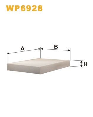 WIX FILTERS WP6928: Filtru, aer habitaclu Filtru de particule