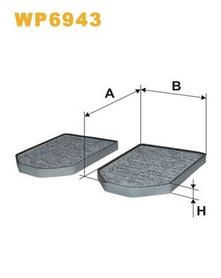 WIX FILTERS WP6943: Salono filtras aktyvios anglies filtras