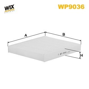 WIX FILTERS WP9036: Filter, salongiõhk Partikkelfilter