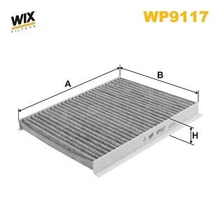 WIX FILTERS WP9117: Filter, salongiõhk Aktiivsöefilter