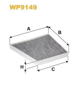 WIX FILTERS WP9149: Filter, salongiõhk Aktiivsöefilter