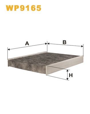 WIX FILTERS WP9165: Filtru, aer habitaclu Filtru carbon activ