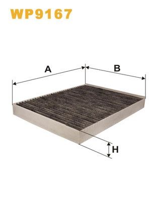 WIX FILTERS WP9167: Filter, salongiõhk Aktiivsöefilter