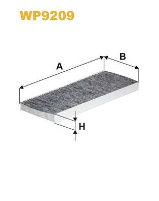 WIX FILTERS WP9209: Filtru, aer habitaclu Filtru carbon activ