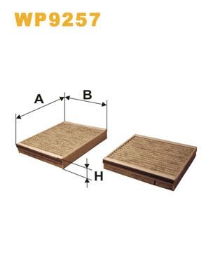 WIX FILTERS WP9257: Φίλτρο, αέρας εσωτερικού χώρου φίλτρο ενεργού άνθρακα