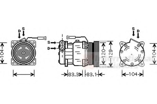 VAN WEZEL 0100K093: Kliimakompressor