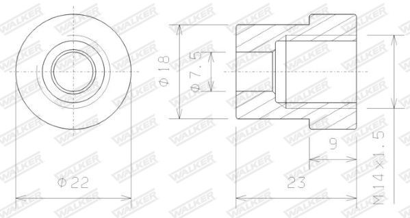 WALKER 80665: Adapter, lambda andur