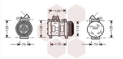 VAN WEZEL 0600K229: Compresor AC