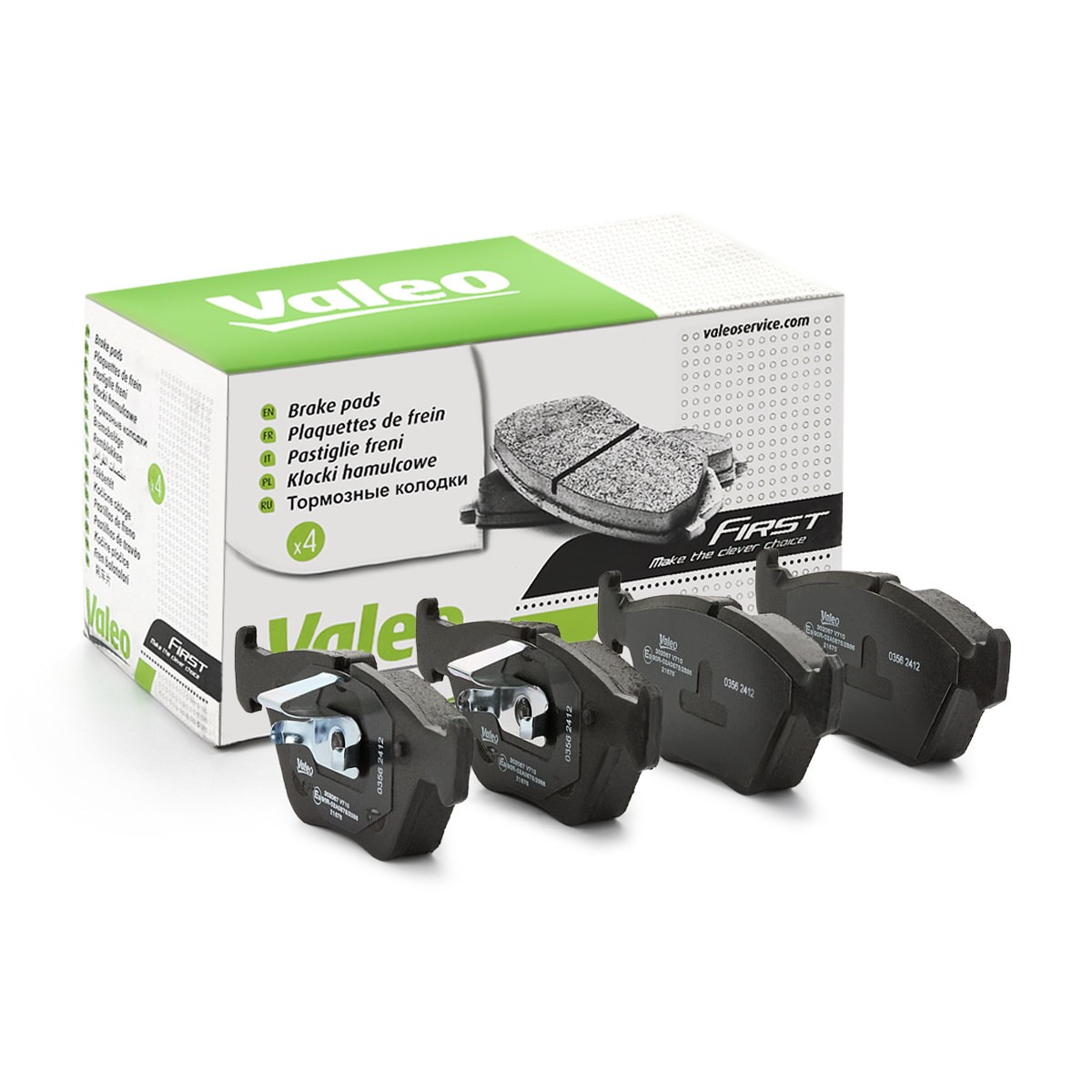 VALEO 302067: Plăcuțe de frână punte fata, cu tabla anti scartait, FIRST
