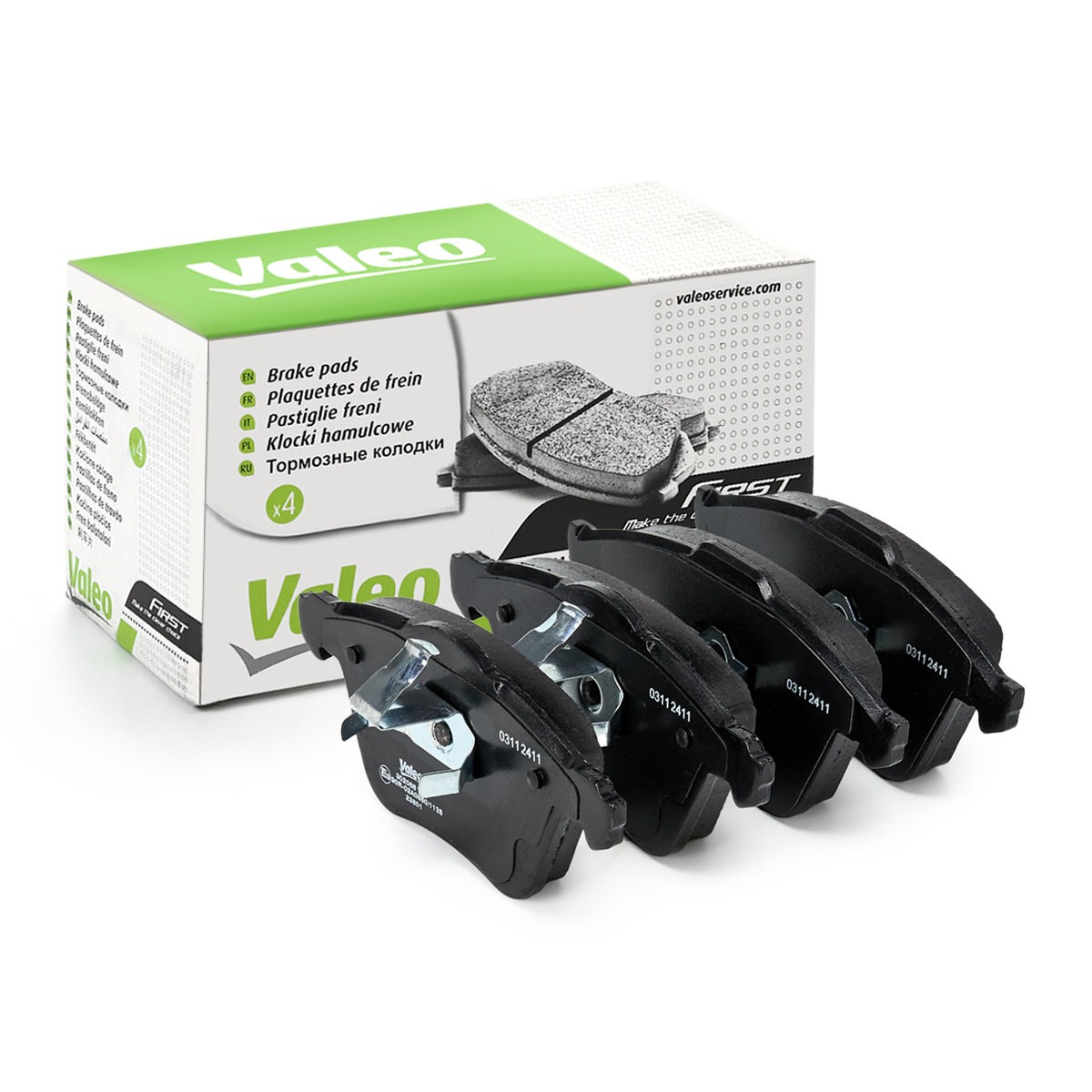 VALEO 302068: Piduriklotsid Esisild, koos kokkusurumisvastase plekiga, FIRST