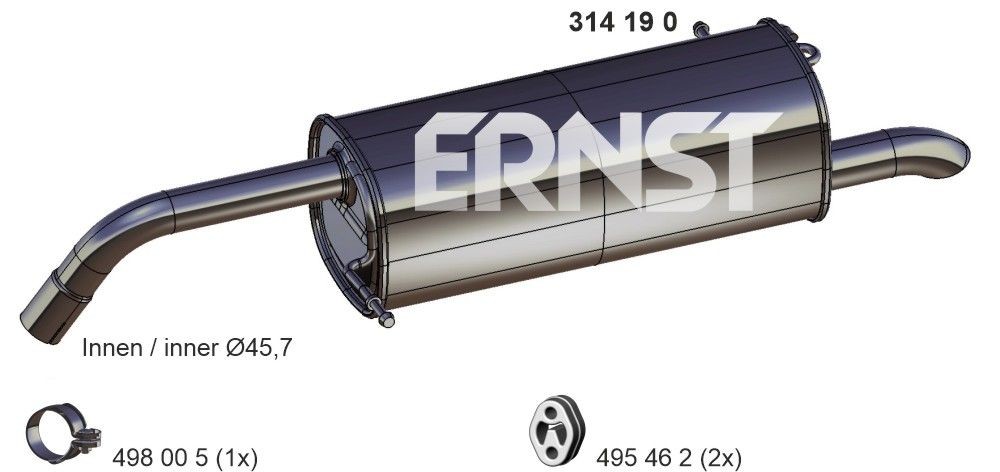 ERNST 314190: Lõppsummuti 980mm