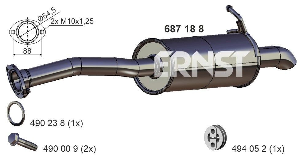 ERNST 687188: Lõppsummuti 1190mm