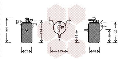 VAN WEZEL 0900D014: Uscator, aer conditionat cu comutator de presiune