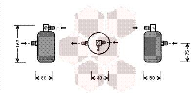 VAN WEZEL 0900D163: Filtre déshydratant, climatisation avec pressostat