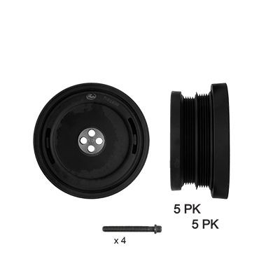 GATES TVD1038A: Fulie curea, arbore cotit cu acceasorii FleetRunner™ Micro-V® Kit