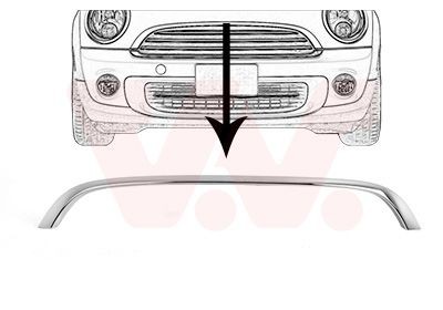 VAN WEZEL 0508518: Ehis- / kaitseliist, Grill ** Equipart ** ees, Mootorikapott