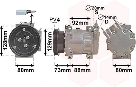 VAN WEZEL 1501K705: Compresor AC