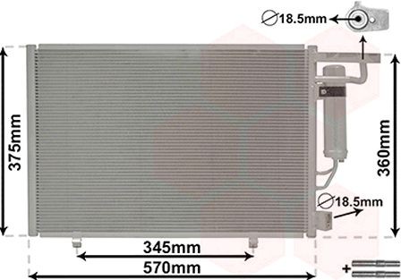 VAN WEZEL 18015707: Condensator, climatizare cu acceasorii, cu uscator *** IR PLUS ***
