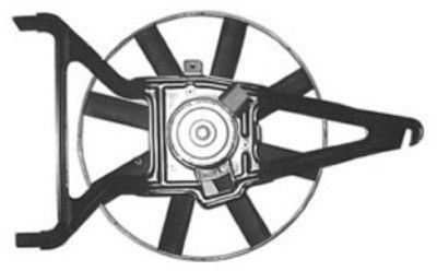 VAN WEZEL 0950746: Ventilator, radiator 317mm, cu motor electric, cu rama aerisire radiator