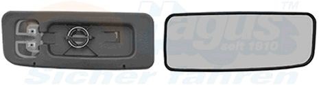 VAN WEZEL 3083834: Sticla oglinda, oglinda retrovizoare exterioara * HAGUS * dreapta