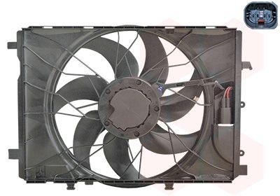 VAN WEZEL 3091747: Ventilator, radiator 482mm, cu motor electric, cu rama aerisire radiator, moto fara perii