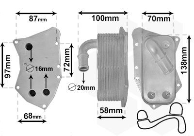 VAN WEZEL 37013712: Radiator ulei, ulei motor *** IR PLUS ***