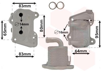 VAN WEZEL 37013713: Radiator ulei, ulei motor *** IR PLUS ***