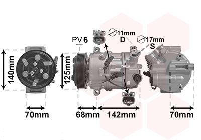 VAN WEZEL 3701K702: Compresor AC