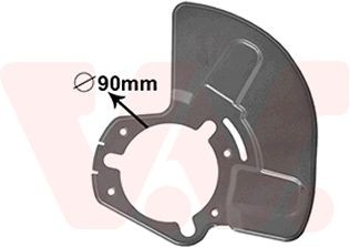 VAN WEZEL 3745373: Protectie stropire, disc frana Axa fata stanga
