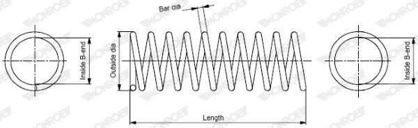 MONROE SE2618: Arc spiral MONROE SPRINGS