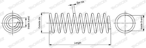 MONROE SE2918: Arc spiral MONROE SPRINGS