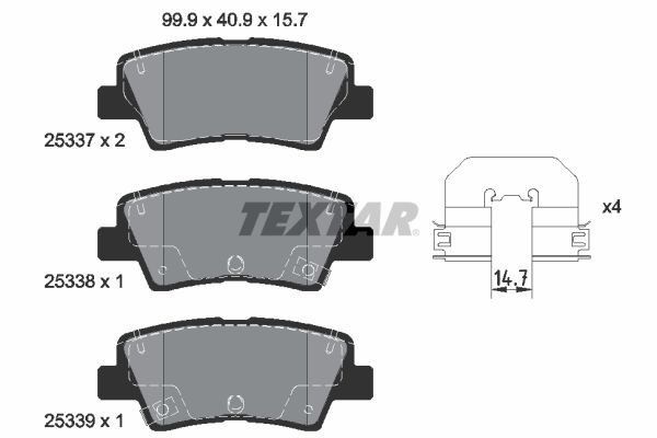 TEXTAR 2533703: Piduriklotsid Q+ koos lisadega