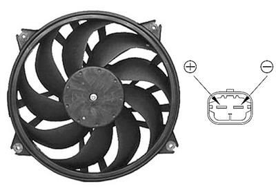 VAN WEZEL 0961745: Ventilator, radiator 390mm, cu motor electric