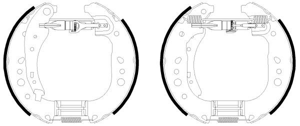 TEXTAR 84081700: Set frana, frana tambur cu acceasorii, cu cilindru receptor frâna, cu element de ajustare, cu maneta frana de mana Shoe Kit Pro