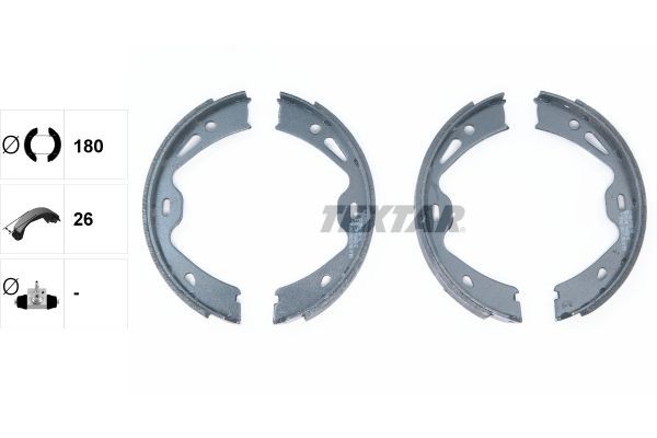 TEXTAR 91084000: Set saboti frana, frana de mana fara accesorii, fara maneta frana de mana