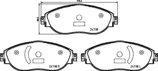 BREMBO P 85 166: Piduriklotsid koos lisadega, koos pidurisadula kruvidega, koos kokkusurumisvastase plekiga, PRIME LINE - Ring