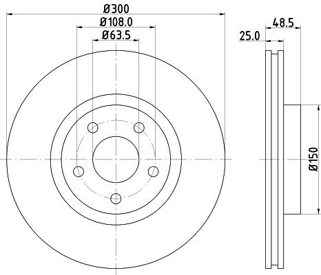 MINTEX MDC1641C: Piduriketas Ø: 300mm, sisemine õhutus, Ø: 300mm, kaetud, ilma rattakeskmeta, ilma rattalaagrita, ilma rattakinnituspoltideta
